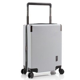 M&A Lakeside Wide Trolley Spinner Luggage with TSA-Lock, Silver, Carry-On 20-Inch