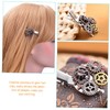 FOMIYES Chic Gothic Style Hair Clips Set 2pcs Steampunk Gear