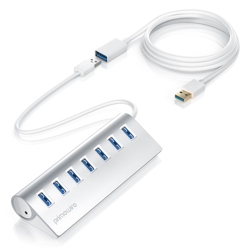 CSL 7-Port USB Hub 3.2 Gen1, USB Adapter, USB Distributor,