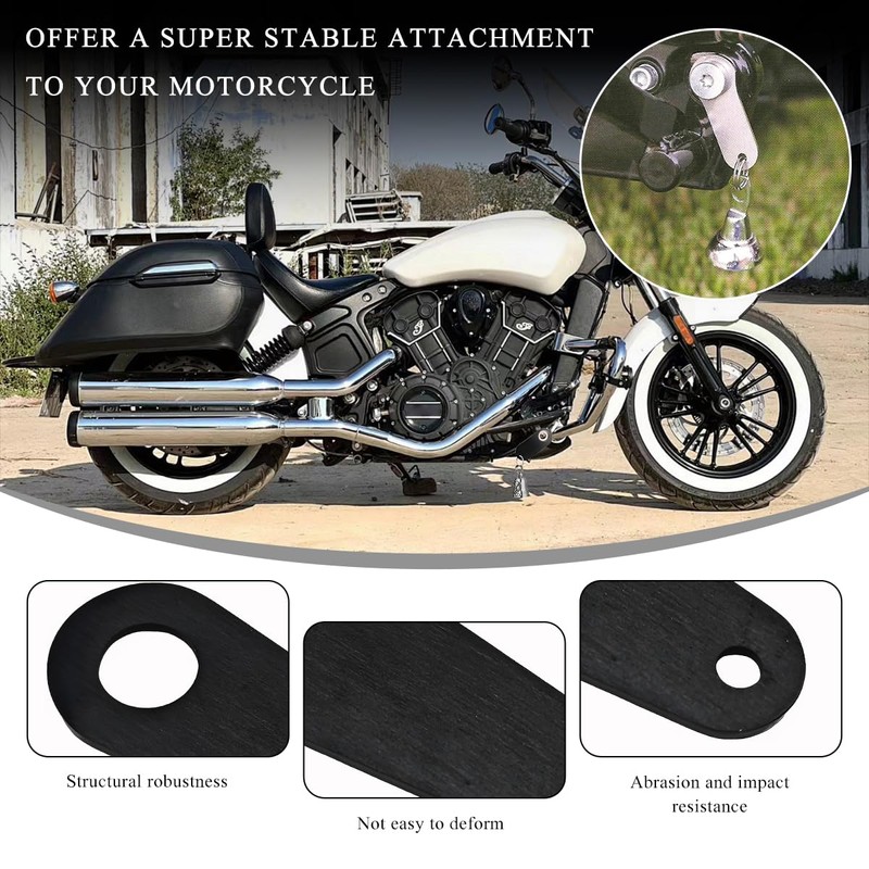 NYTKL Motorcycle Bell Hanger, Guardian Luck Riding Bell Hanger Mount