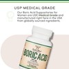 Boric Acid Suppositories (600mg Vaginal Suppository, 60 Count) Supports Vaginal