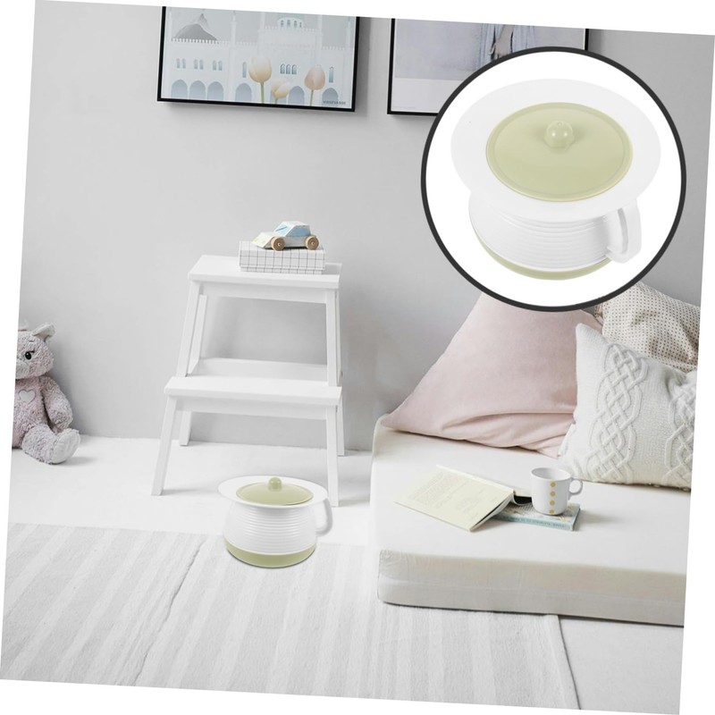 Mikinona Portable Urinal with Lid Thick Plastic Spittoon for Home