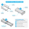 10 Inch Soft Close Drawer Slides 4 Pairs (8pcs) Side