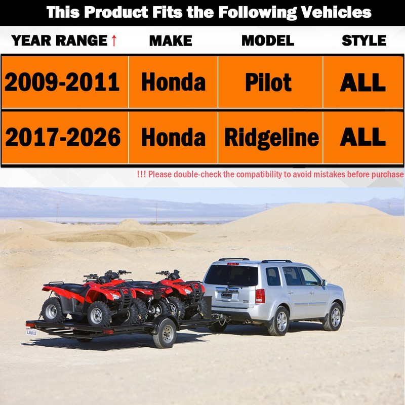 CARROFIX Vehicle-Specific Wiring 4-Way Flat Trailer Hitch Harness for Honda