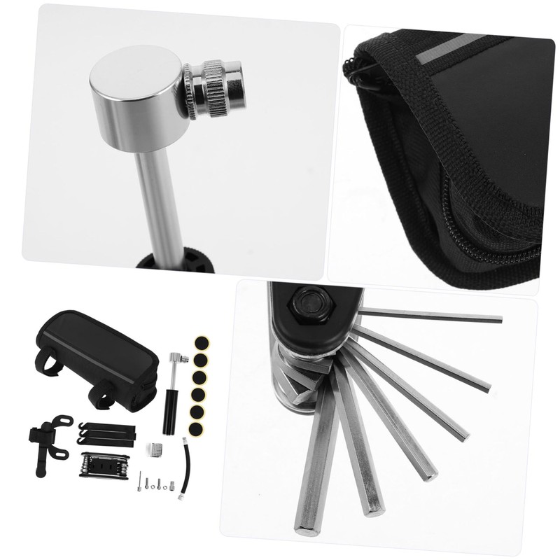 KOMBIUDA Bicycle Repair Kit Multi-Function Tool Kit Mini Pump Tire