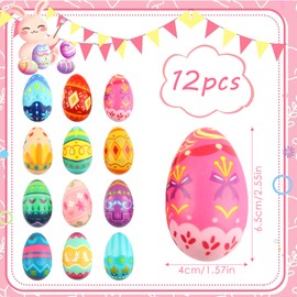 XIMEY Easter Eggs Pack of 12 Easter Gifts Children, Anti-Stress Balls, Easter Gifts Children, Easter Eggs Stress Ball, Anti-Stress Ball Children Adults, Gifts Easter, Party Bag Easter Children B