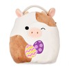 Squishmallows Ronnie the Cow with Easter Egg Treat Bucket, 12"