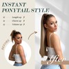 FESHFEN Long Straight Ponytail Extensions Wrap Around Clip in Synthetic