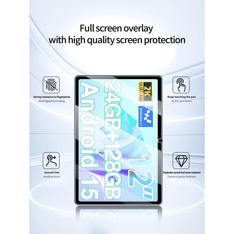 UYRUREL Screen Protector for Generic A116C Tablet 12 inch Android