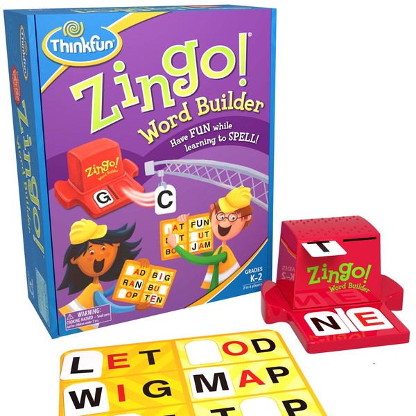 ThinkFun Zingo Word Builder Early Reading- Award Winning Game 6 players for Pre-Readers and Early Readers