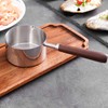 250ml Butter Milk Warmer Pot with Long Wooden Handle Cast