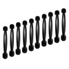 Qrity 10x Black Aluminum Cabinet Door Drawer Handles Knobs Pull