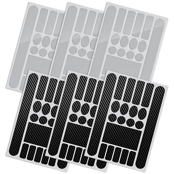 6 Stück Fahrrad Rahmenschutzfolie, Lackschutzfolie Fahrrad, Schutzfolie Fahrradrahmen, Wasserdicht, Carbon-Optik,