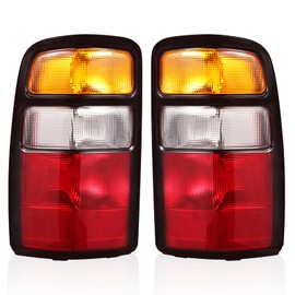 Boine Tail Light Compatible With 2000 2001 2002 2003 2004 2005 2006 Chevy Tahoe Suburban 1500 2500 GMC Yukon Driver and Passenger Side Rear Light Brake Lamps (OE-Black Edge Clear Lens)