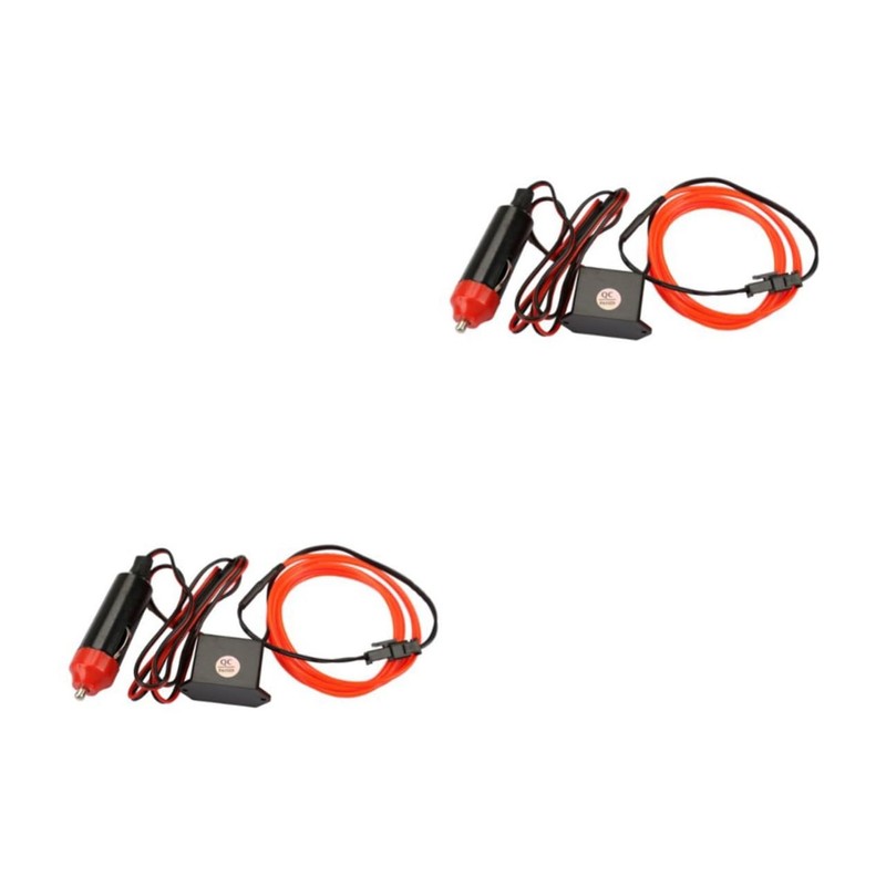 iplusmile 2pcs Red Led El Wire Light Strip for Car