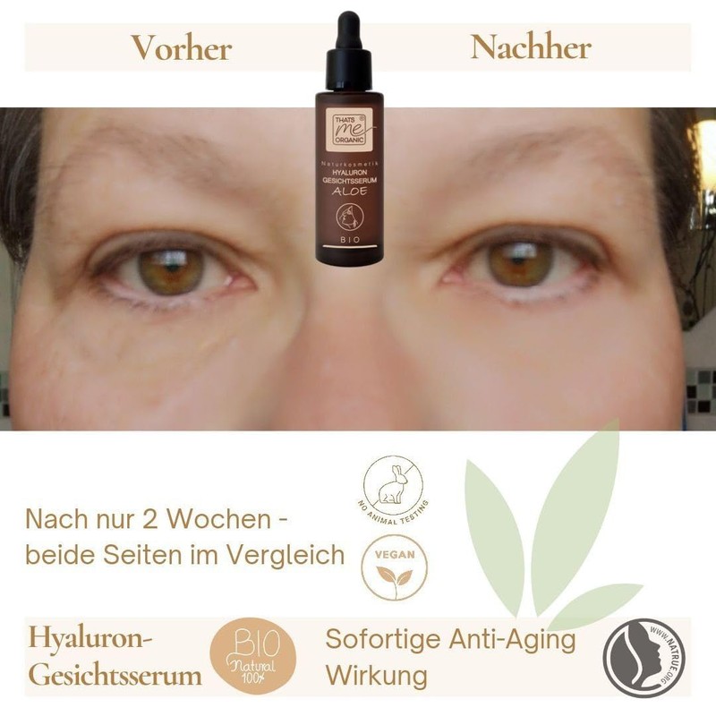 BIO Hyaluron-Gesichtsserum Aloe - Anti Aging - glättend & straffend