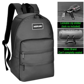 MZIPLINE Backpack Bag With TSA Lock & Key-Smell Proof-Water Resistant Laptop Daypack Travel bags for Men & Women Travel (Black-2)