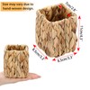 BSTKEY 3 Pcs Water Hyacinth Pencil Holder Desk Organizer, Handmade
