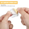 Patelai 20 Pieces Self Adhesive Clips Plastic Tapestry Sticky Spring