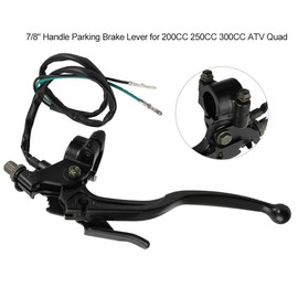 Tbest Handbrake lever, quad, quad clutch lever, parking lever, front brake lever, brake light switch, other accessories, 7/8 inch handle, parking brake lever for 200 cc 250 cc 300 cc Atv Qu