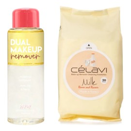 Kit Desmaquillante Bifásico+ Toallitas Desmaquillantes Leche