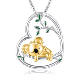 PARYFO Koala Necklace 925 Sterling Silver Koala Pendant Chain Cute Koala Jewellery Gifts for Women Girls Sterling Silver, Sterling Silver