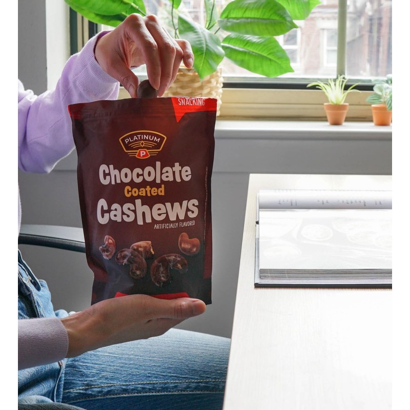 Platinum - Chocolate Coated Cashews 12 oz Resealable Pouch |