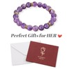 Xiimuaaoo Amethyst Crystal Bracelet for Women Healing Crystal Bracelet Purple
