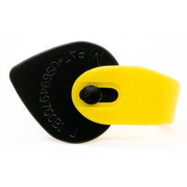 Fred Kelly Picks D5JB-M-3 Delrin Bumblebee Jazz Large Medium Guitar Pick,black/yellow