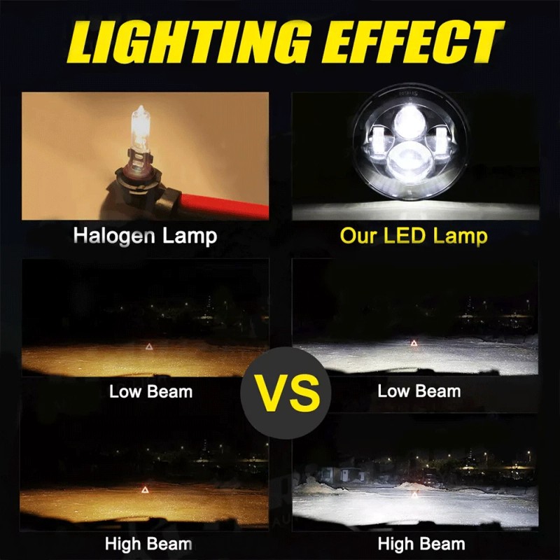 Unbranded DOT 60W 7" inch LED Headlight Hi/Lo Beam projector