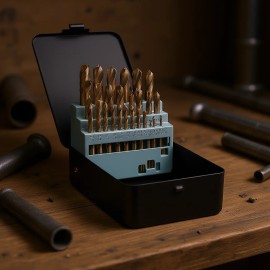 M35 High Speed Steel Drill Bit Set 29 Pcs TiCN Coated 135 Degree Point For Steel With Storage CaseDefault: Default