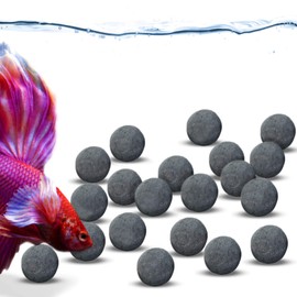 JOR Betta Balls, Water Conditioner Gray Beads for Crystal Clear Water, Vibrant Energetic Fish, Stabilizes pH, Aquarium Tank Decor, 20 pcs