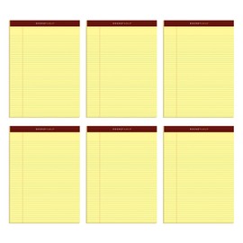 TOPS 8.5 x 11 Legal Pads, 6 Pack, Premium Docket Gold Brand, Narrow Ruled, Thick Yellow Paper, Sturdy Back, 50 Sheets, Made in USA (63941)
