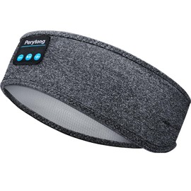 Perytong - Auriculares inalámbricos para dormir con diadema elástica Bluetooth 5.2, cómodos auriculares para dormir con altavoces estéreo de alta definición, electrónica, regalos para hombres y