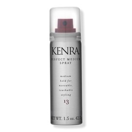 Kenra Perfect Medium Spray 13 50% | Provides Styling Control Without Stiffness | Medium Hold | Fast-Drying Formulation | High Shine Finish | All Hair Types | Travel 1.5 oz