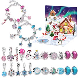Funniyt DIY Bracelets, Advent Calendar 2024, Advent Calendar Children's Gift Girls 5.6.7.8.9.10 Years, Jewellery Crafts Advent Calendar Girls, Craft Set Gifts for Girls