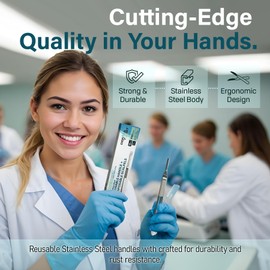 DermaTwist 10R Dermaplane Razor for Women Face – 15-Pack Sterile Dermaplane Scalpels Blades + #3 Dermaplane Handle Facial Razors for Women Face Dermaplaning Professional Face Shaver