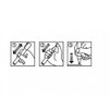 Set of 4 White / White Tyre Markers Waterproof Weatherproof