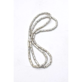 Silver Tube Chinese Longevity Bead