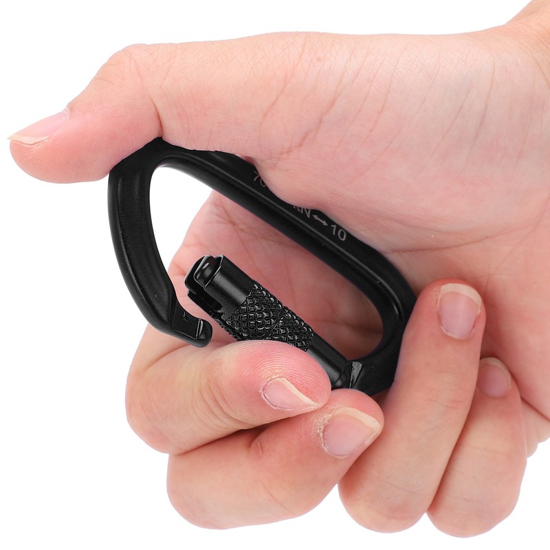 Aluminum Auto Locking Climbing Carabiner Clips Twist Lock DRing Clip