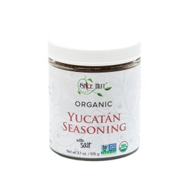 Organic Yucatan Seasoning Mix, with Salt, Authentic Latin American Mexican Seasoning Mix for Cooking Grilling Chicken, Tacos, Fish, Pork & Vegetables with South American Flavors / All-Natural, Kosher, Vegan, Gluten Free, Keto -No MSG- 3.7oz Glass Jar