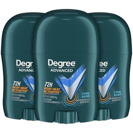 Degree Men’s Travel Deodorant 3-Pack – 72H Body Heat Activated Mini Antiperspirant Stick, 0.5 Oz Ea
