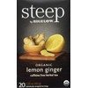 steep by Bigelow Organic Lemon Ginger Caffeine-Free Herbal Tea, 20