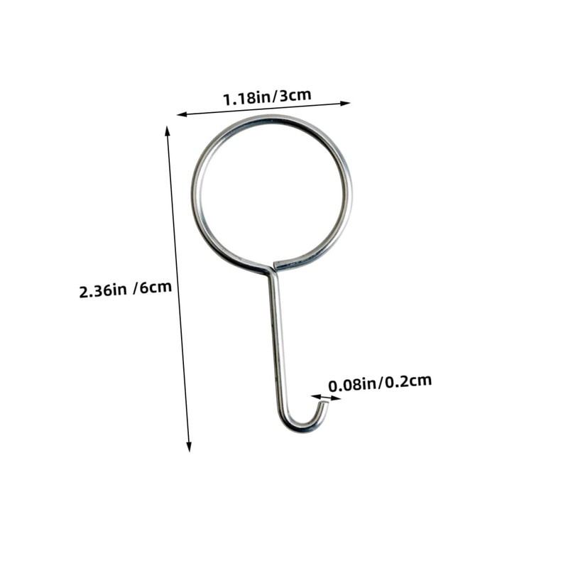 TEHAUX 10pcs Stainless Steel Drain Lifting Hooks Durable Shower Drain