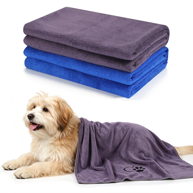 GSrenyu Dog Towel for Drying Absorbent Microfiber Pet Towel 100