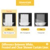ZEMAHOME White Plastic Shower Curtain Liner, 72x72 Inch Thin Lightweight