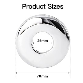 FZLANQ 4 PCS Tap Cover Collar Durable Chrome Stainless Steel Valve Pipe Collar Round Cover Hole Cover for Pipe, Shower Plate, Sanitary Facilities Installation