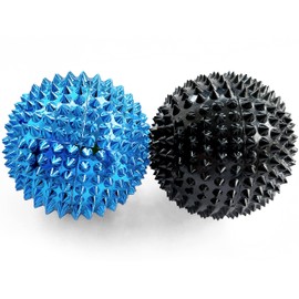 2 x DBT Skills Hedgehog Ball, Magnetic High Stress Acupressure Ball, for Stress Relief or Massage, Against Tension and for More Mobility and Concentration (Blue/Black)