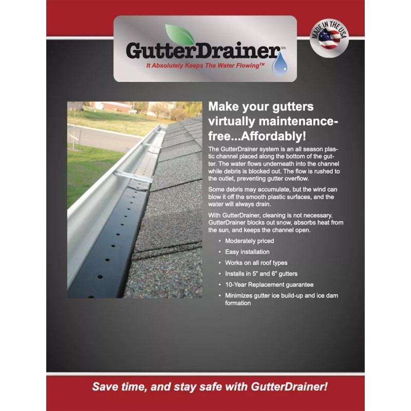 Gutter Drainer 25 Feet | Gutter Guards | Leaf Filter