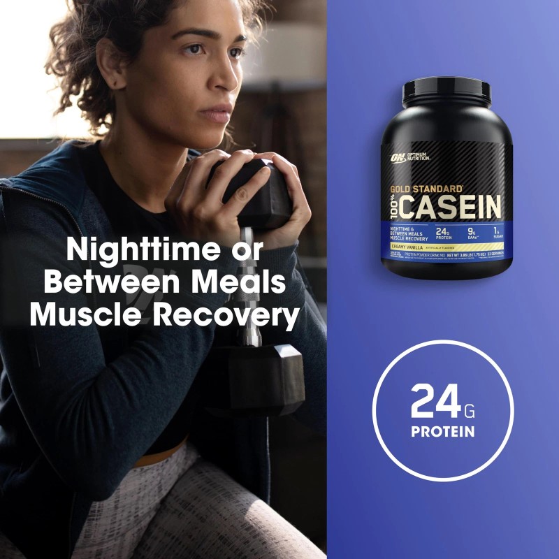Proteína en polvo 100 % caseína Optimum Nutrition - vainilla